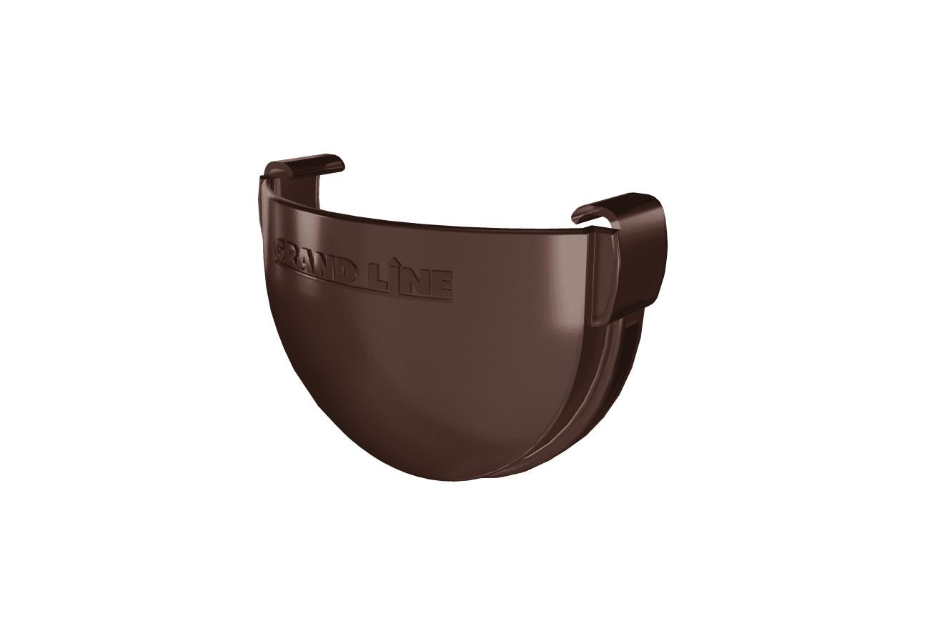 Заглушка желоба Дизайн 135мм ПВХ Grand Line RAL 8017 шоколад