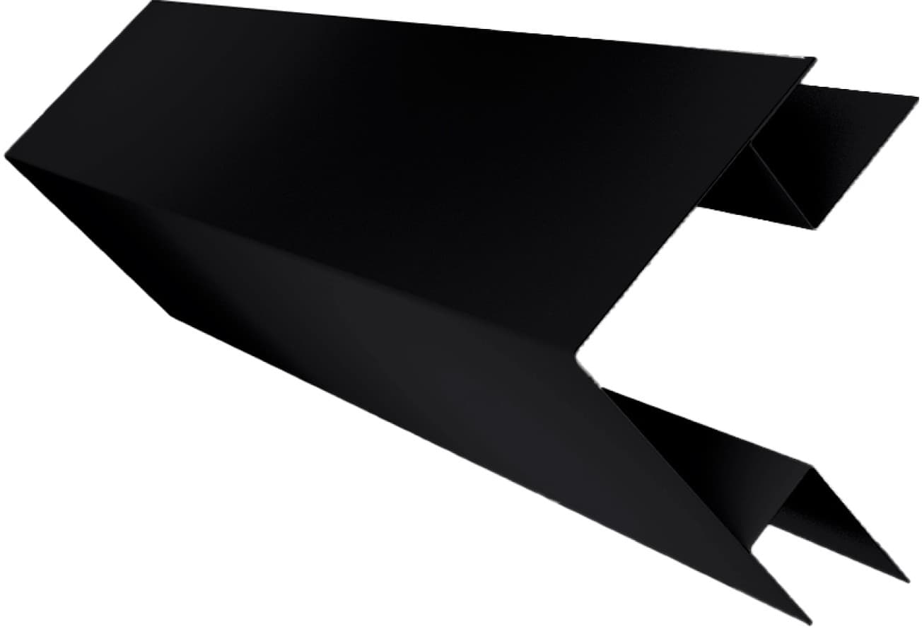 Угол внешний сложный фальц Grand Line 0,45 Drap ТХ двухсторонний RAL 9005 черный (3м)