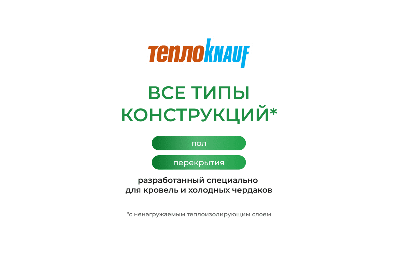 Утеплитель Кnauf для перекрытий TR040 100х1220х7380 (9м2, 0,9м3)