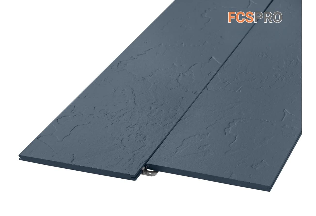 Фиброцементный сайдинг 190х10мм FCSPRO Stone Line F63 дождливое небо (3м)