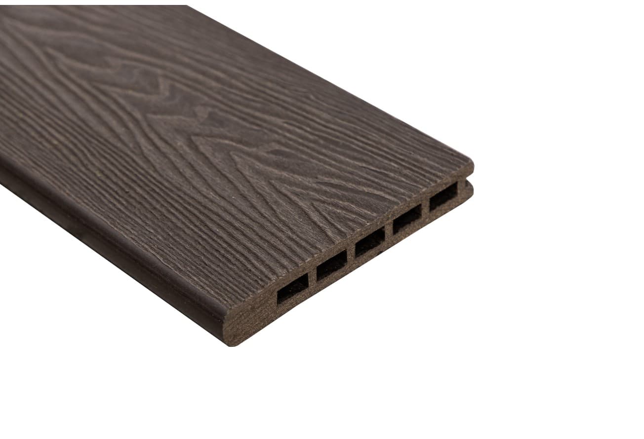 Доска-ступень старт ДПК Grand Line 160х22мм 3D Дерево (Wood)венге4м