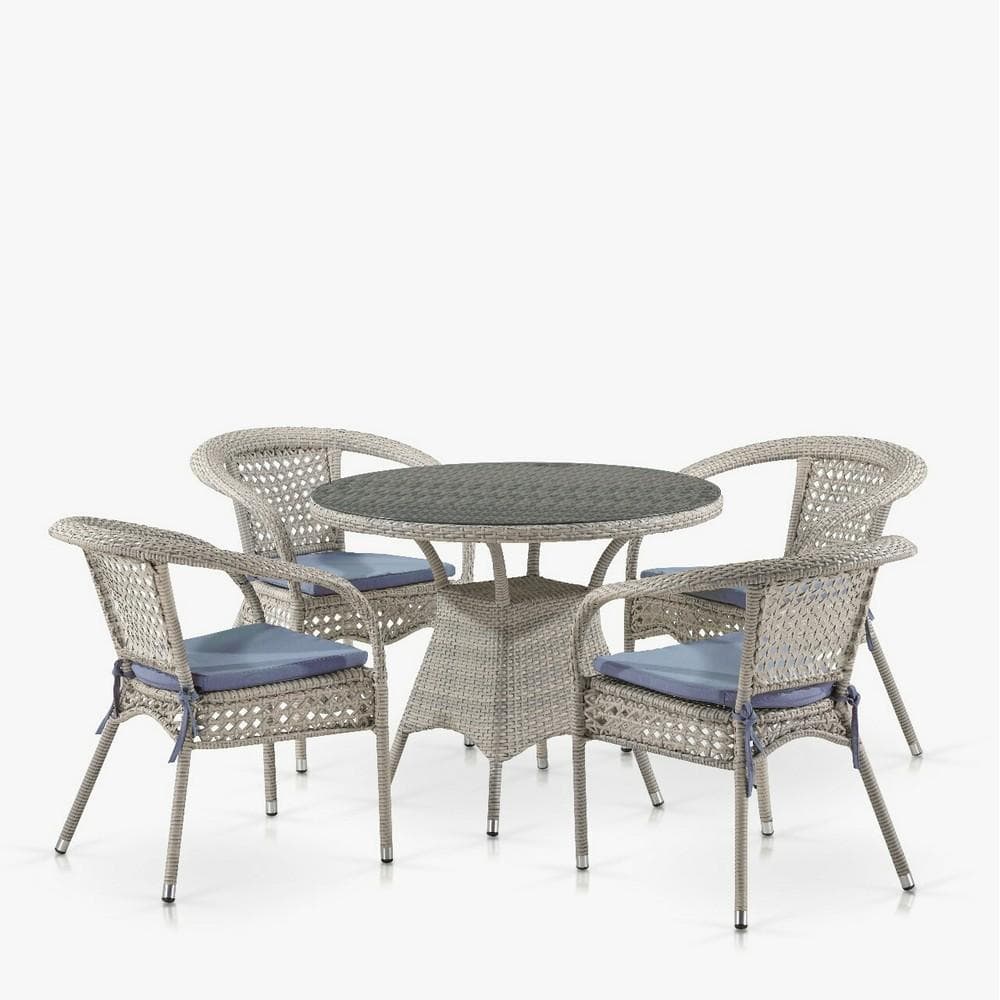 Комплект плетеной мебели Лион-1C T220CT/Y32-W85 Latte (4+1) фото