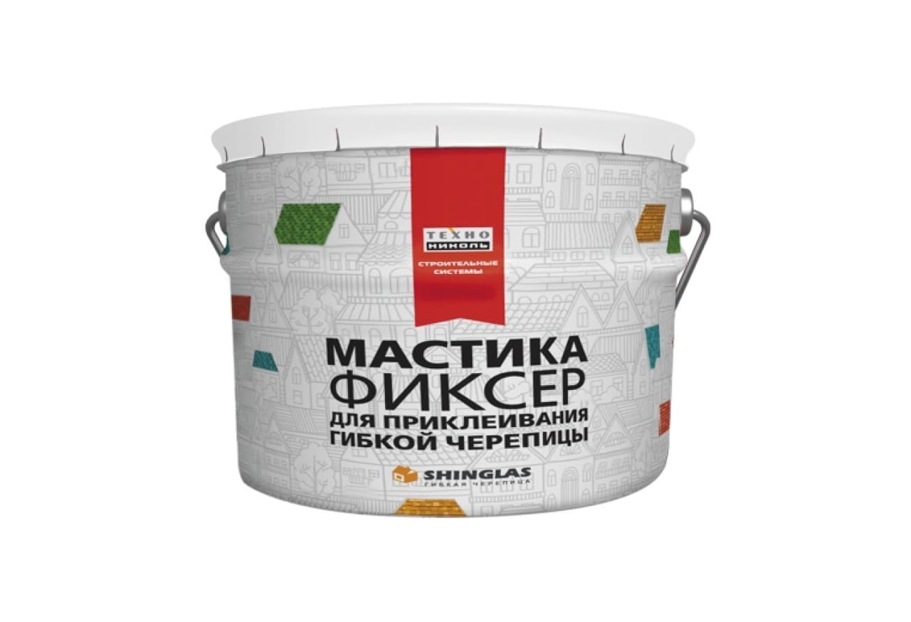 Мастика для гибкой черепицы ТЕХНОНИКОЛЬ №23 Фиксер 12кг (ведро)