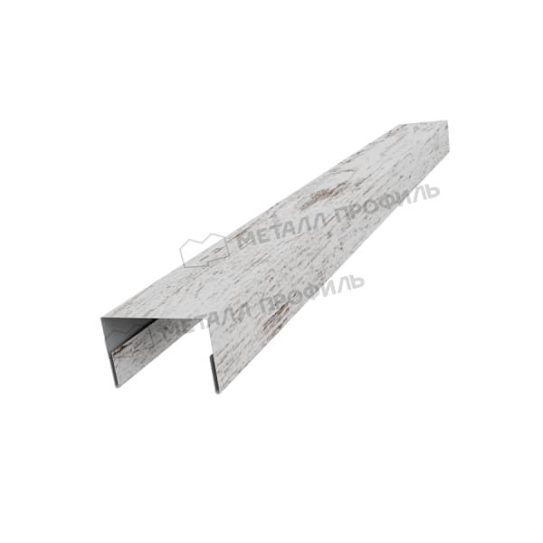 Планка крышки забора 40мм 30х45 х 2000 (ECOSTEEL_MA-01-Беленый Дуб-0.5)