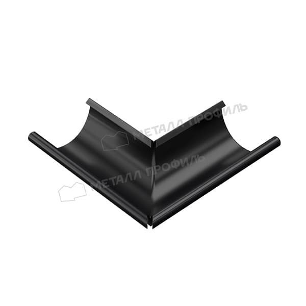 Угол желоба наружный МЕТАЛЛ ПРОФИЛЬ PURMAN BLACK EDITION D125 Ral 9005