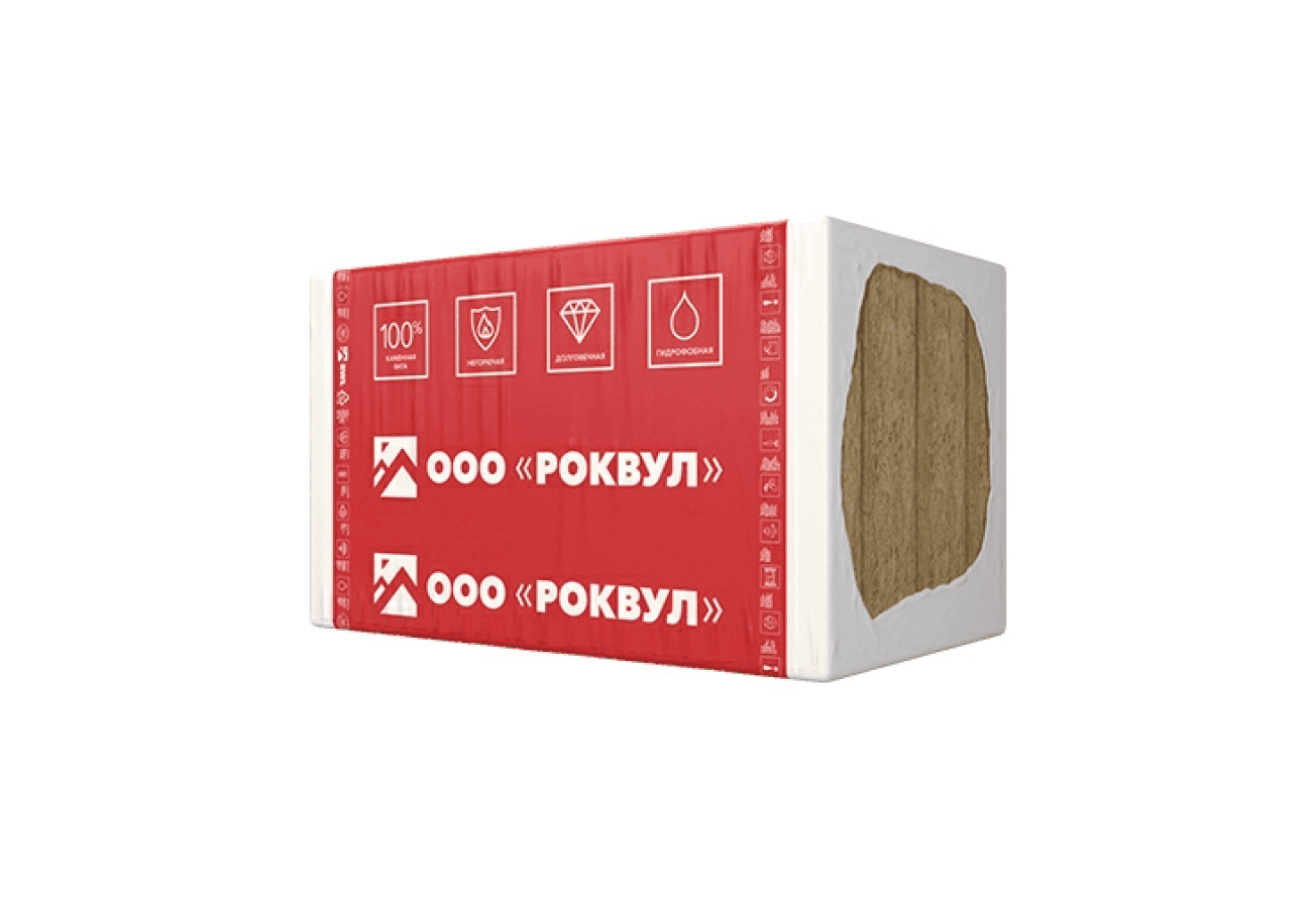 Утеплитель RockWool Фасад Баттс Д Оптима 1200х600х100 (0,216м3, 2,16м2)