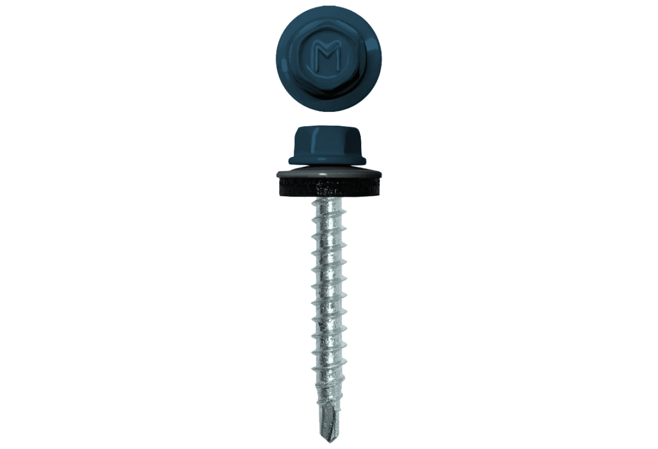 Саморез кровельный Daxmer 4,8х35 RAL 5009 (250) сверло №1