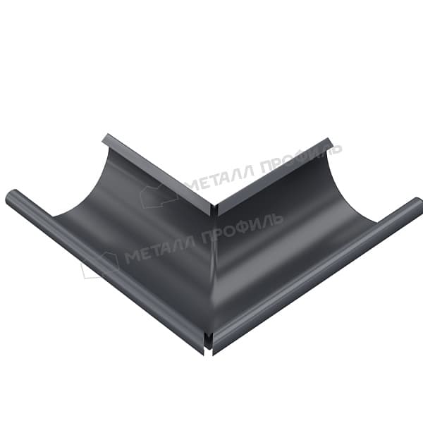 Угол желоба наружный МЕТАЛЛ ПРОФИЛЬ Foramina PUR D150 Ral 7024