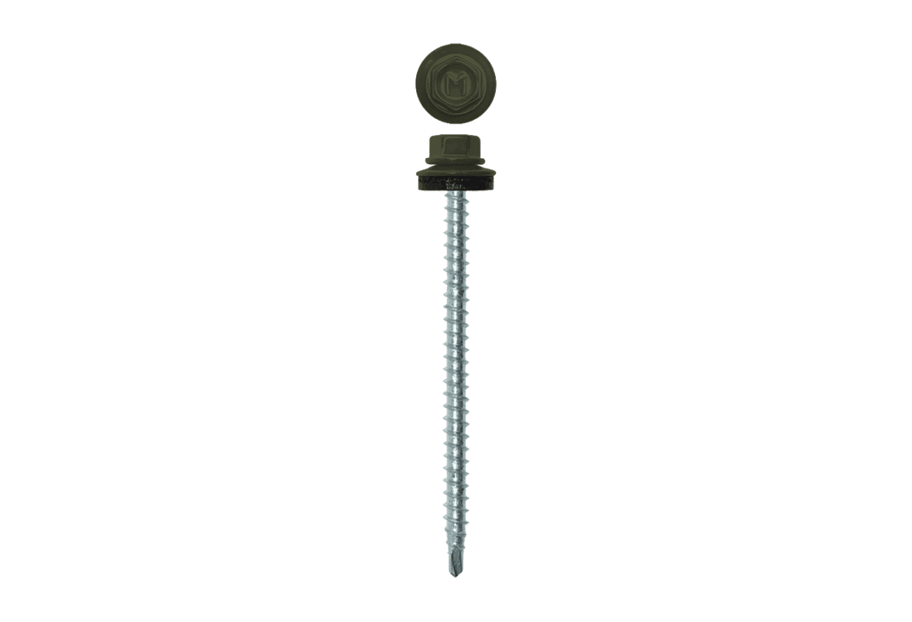 Саморез кровельный Daxmer 4,8х70 RAL 6003 (100) сверло №1