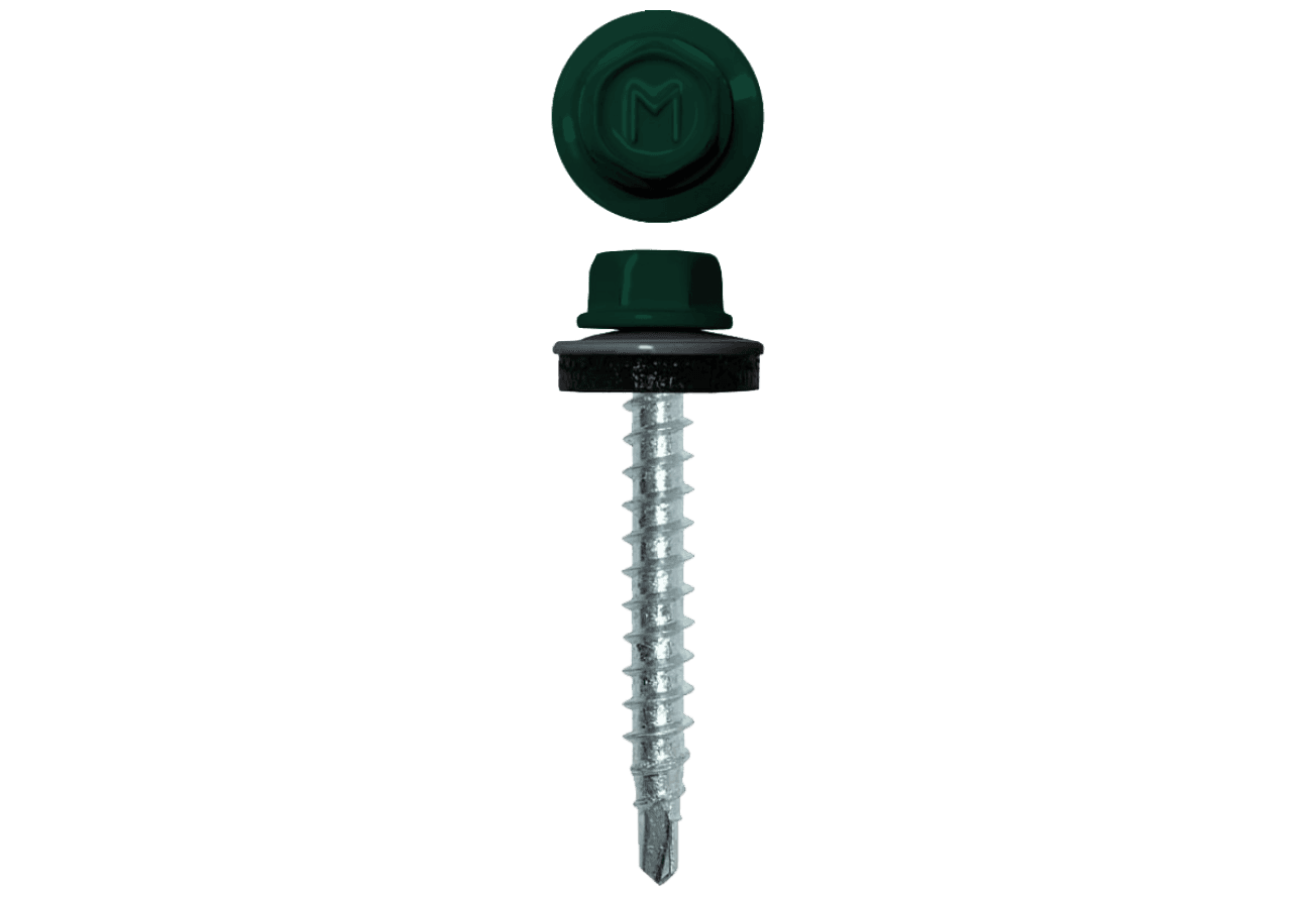 Саморез кровельный Daxmer 4,8х29 RAL 6005 (250) сверло №1