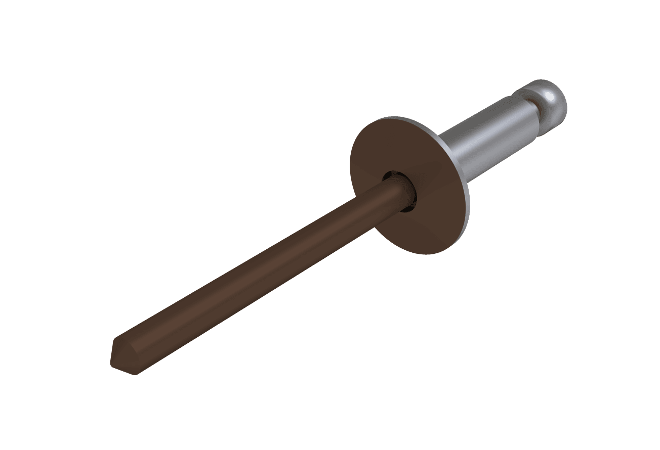 Заклёпка вытяжная Daxmer 4,8х21х14 RAL 8017 (250шт) нерж/нерж