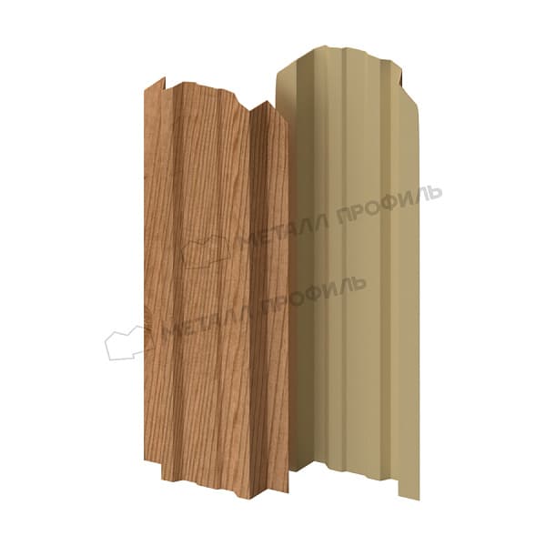 Штакетник металлический МЕТАЛЛ ПРОФИЛЬ LANE-O 16,5х99 (ECOSTEEL-01-Сосна-0.5)