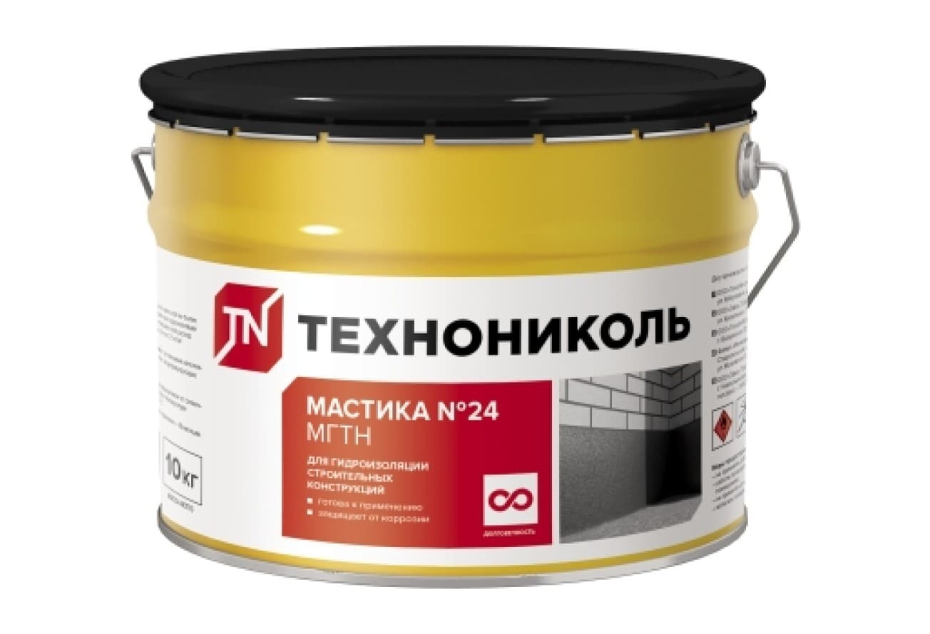 Мастика гидроизоляционная Технониколь №24 МГТН 10кг (ведро)