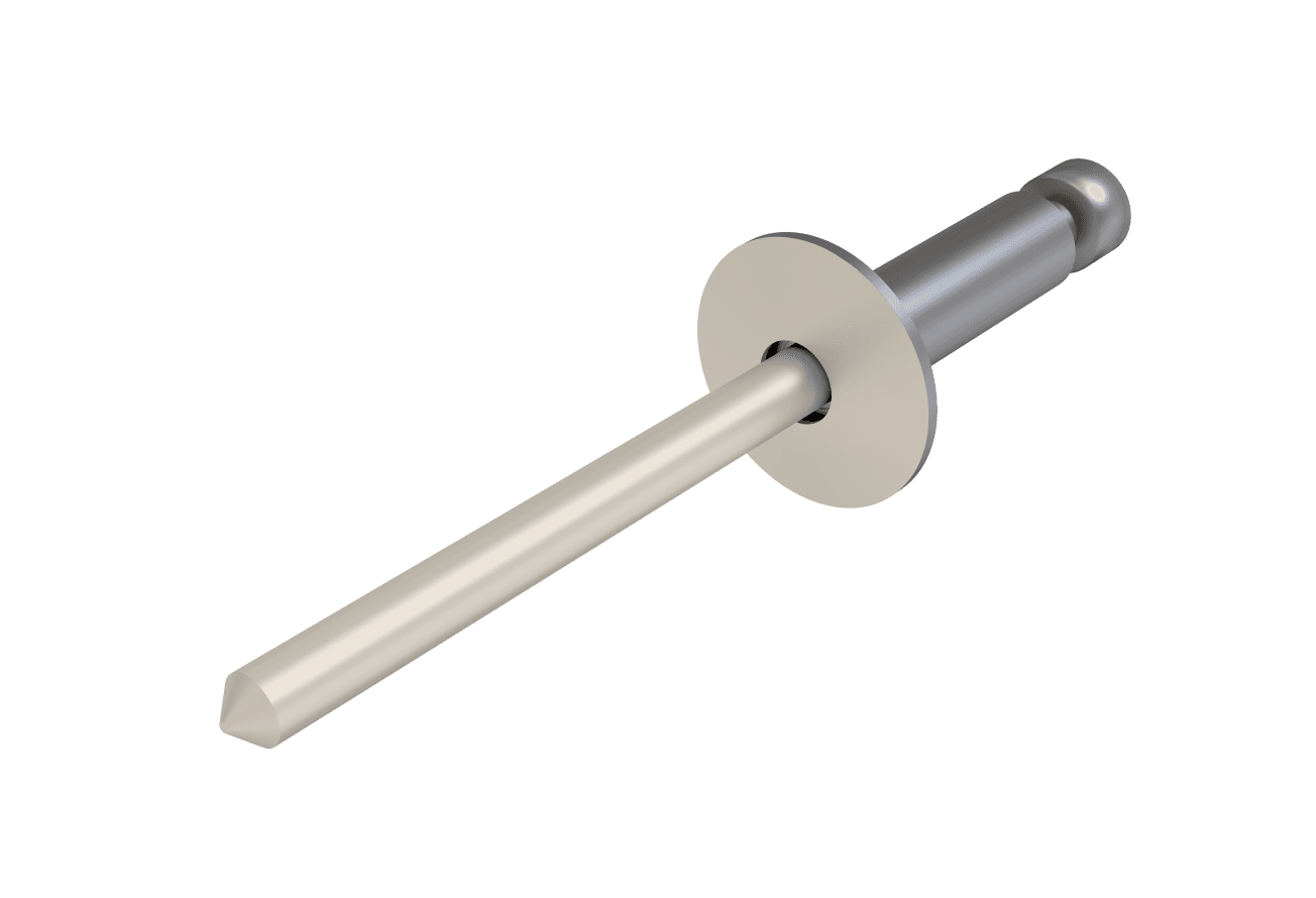 Заклёпка вытяжная Daxmer 4,8х21х14 RAL 9001 (250шт) нерж/нерж