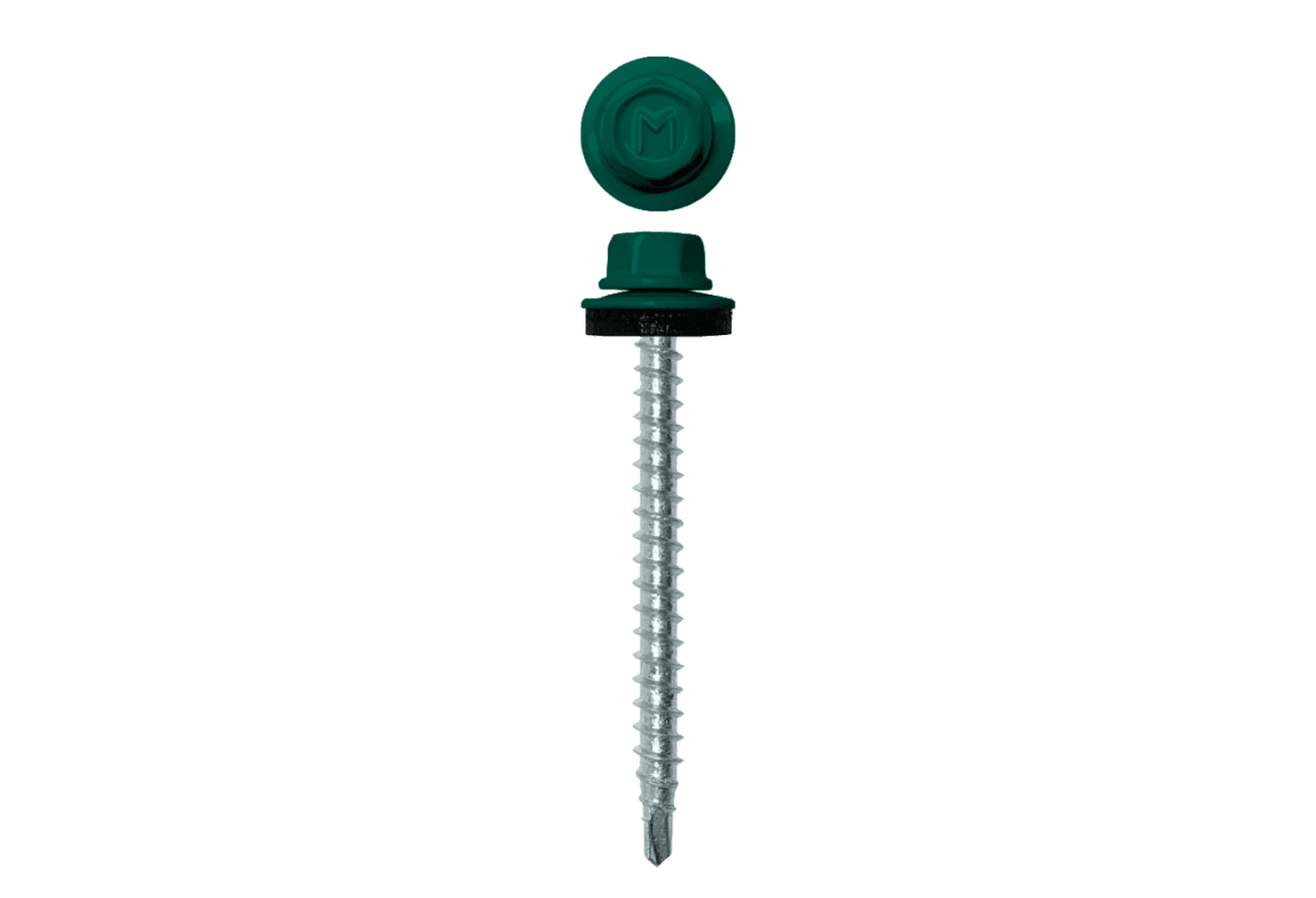 Саморез кровельный Daxmer 4,8х50 RAL 6026 (150) сверло №1