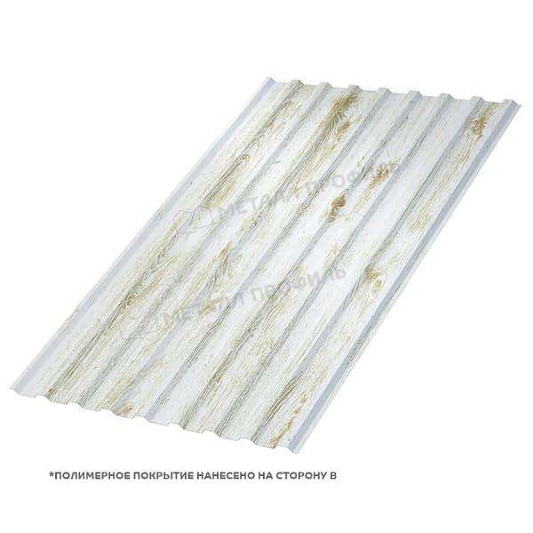 Профлист МЕТАЛЛ ПРОФИЛЬ МП-20x1100-B (ECOSTEEL_MA-01-Беленый Дуб-0,5)