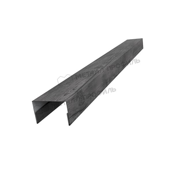 Планка крышки забора 35мм 38х23 х 2000 (ECOSTEEL_MA-01-Серый Дуб-0.5)