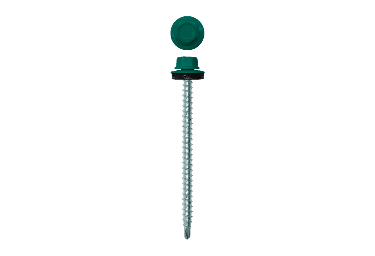 Саморез кровельный 4,8х70 (100шт) сверло №1 RAL 6026