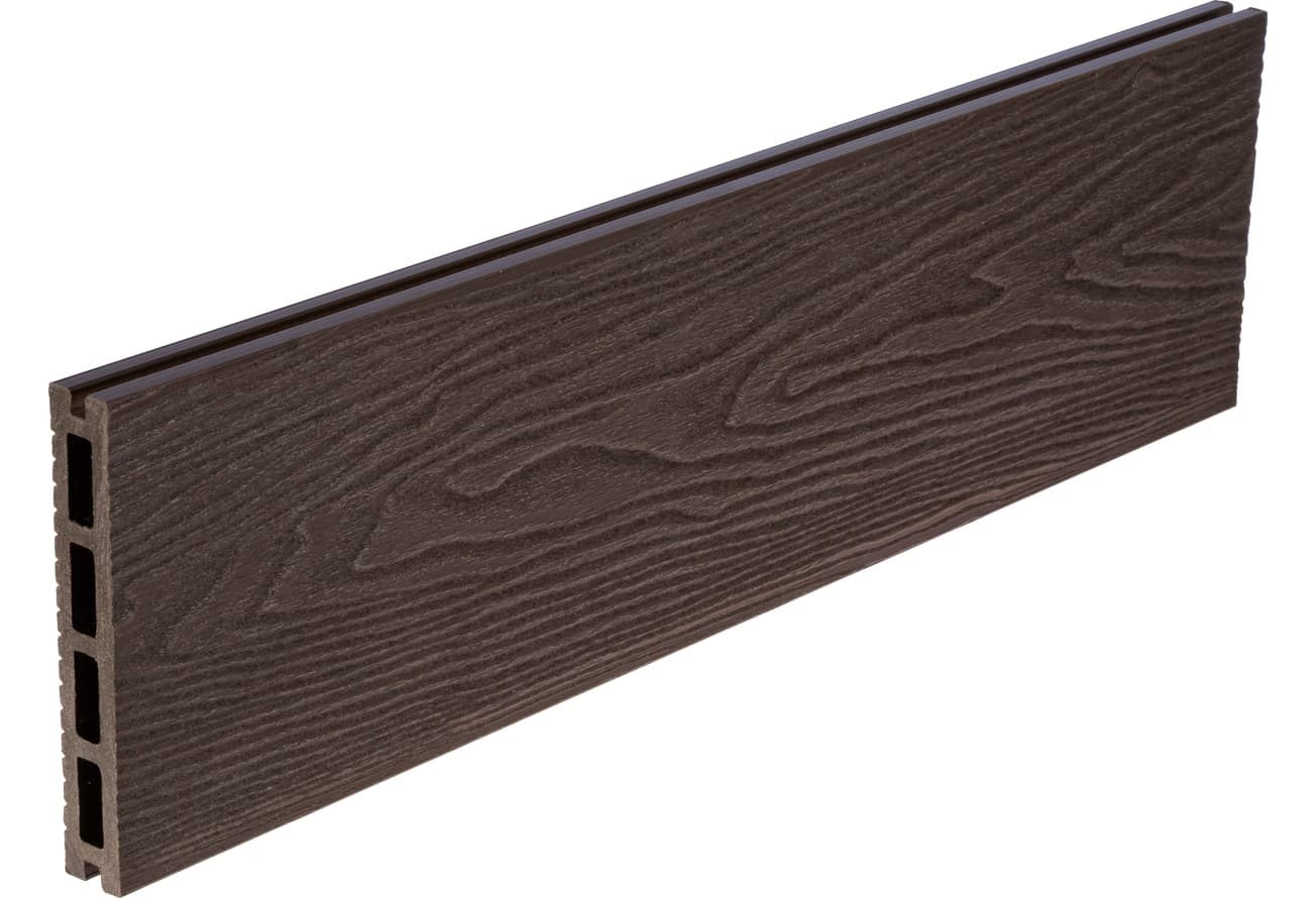 Террасная доска ДПК Grand Line 140мм 3D Дерево (Wood) шоколад 3м