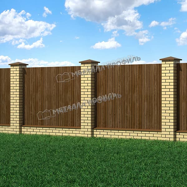 Профлист МЕТАЛЛ ПРОФИЛЬ МП-18x1100-A (ECOSTEEL_MA-01-МореныйДуб-0,5)