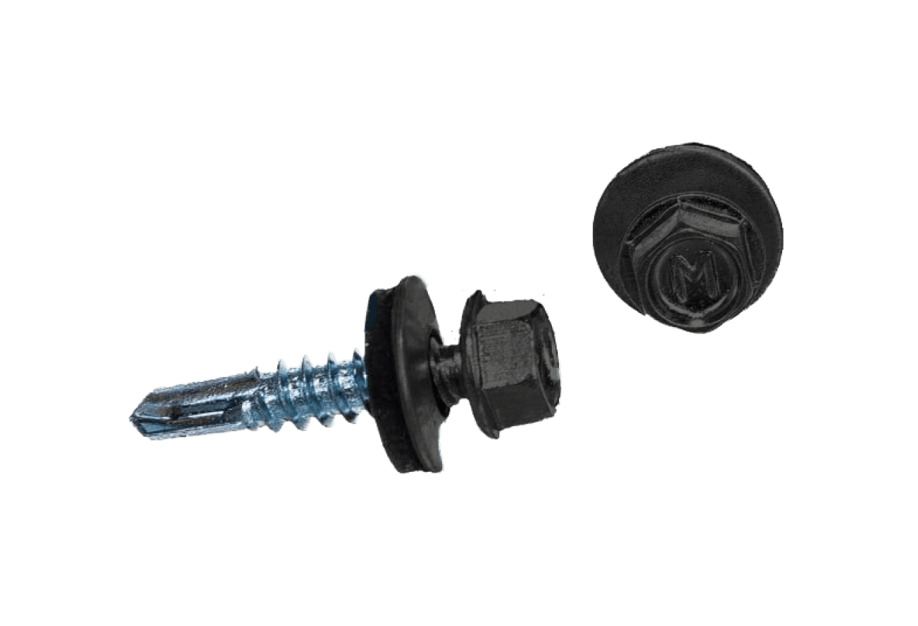 Саморез по металлу Daxmer 5,5х25 RAL 7005 (250) сверло №3