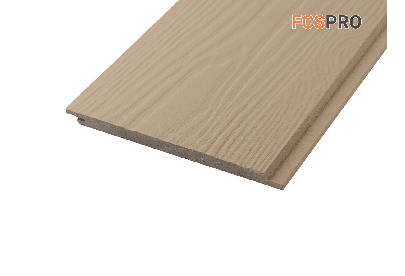 Фиброцементный сайдинг 190х10мм FCSPRO Wood Click F03 белый песок (3м)