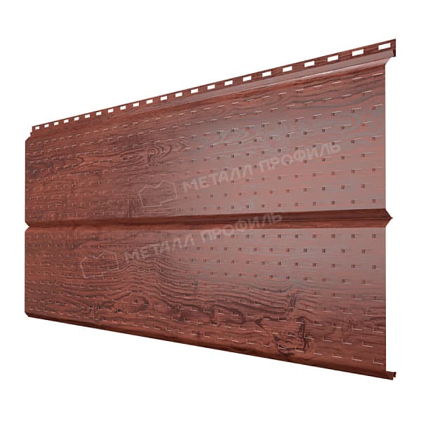 Софит МЕТАЛЛ ПРОФИЛЬ Lбрус-XL-14х335 (ECOSTEEL_MA-12-Античный Дуб-0.45)