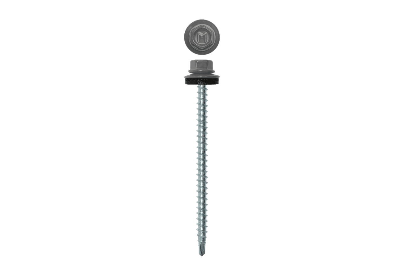 Саморез кровельный Daxmer 4,8х70 RAL 9006 (100) сверло №1