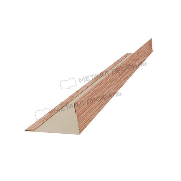 Планка угла усиливающая для забора 40х20 х 3000 (ECOSTEEL_T-01-Кедр-0.5)