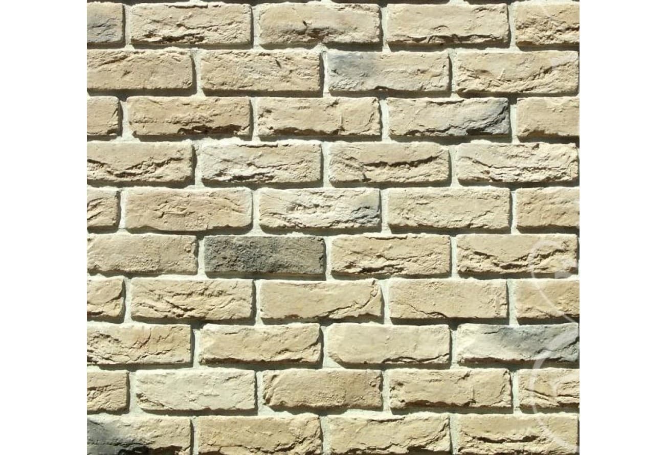 Рядовая плитка White Hills Бремен брик, тычок 305-11 с расшивкой 1,2 см