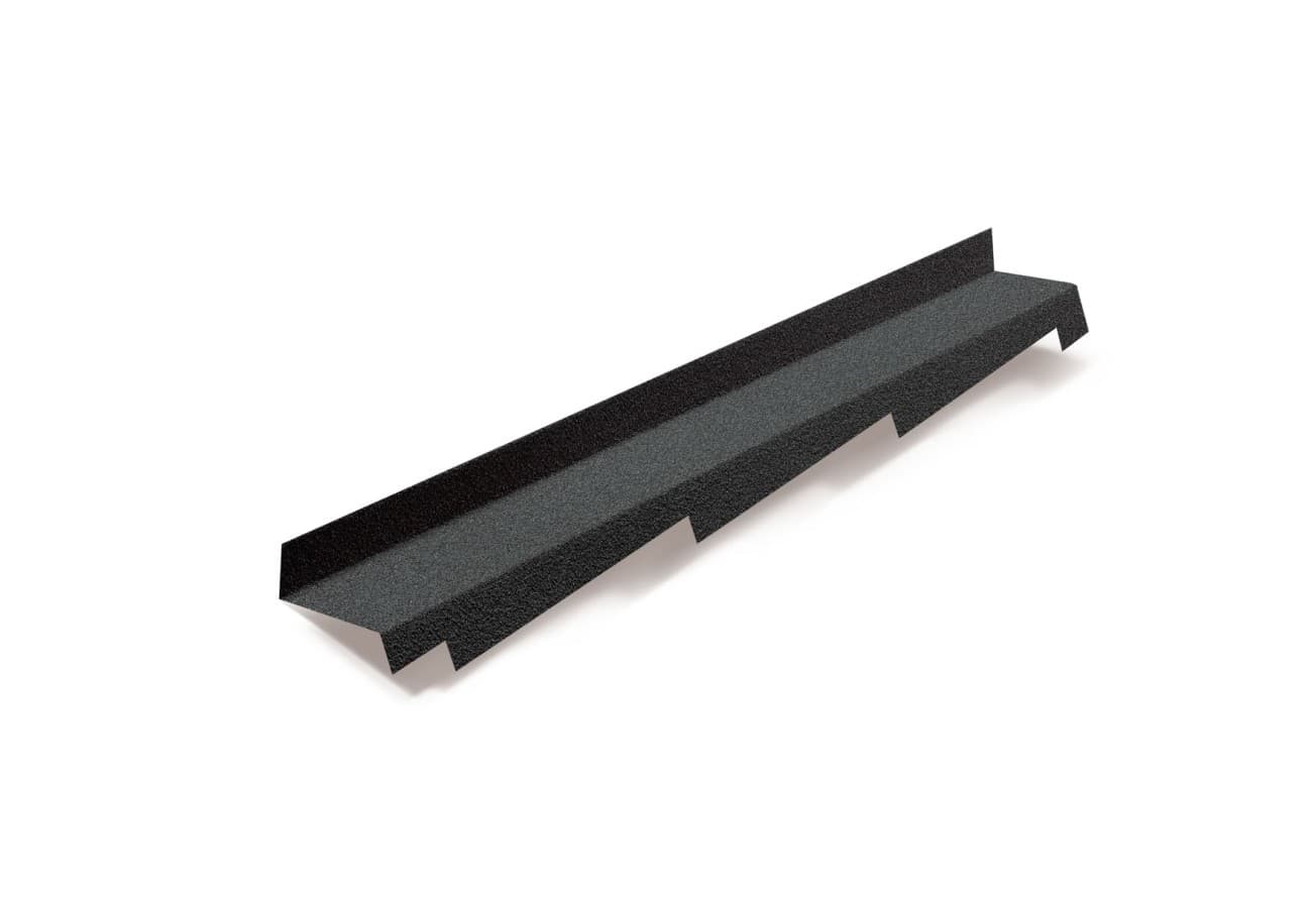 Планка примыкания правая для композитной черепицы Metrotile серый (1,25м)