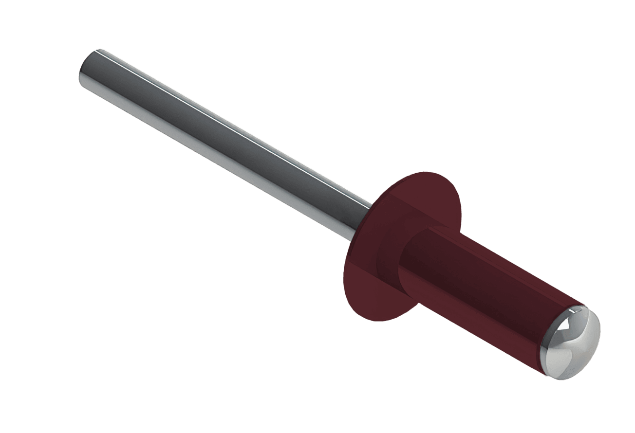 Заклёпка вытяжная Daxmer 3,2х8 RAL 3005 (20х1000шт) ал/ст
