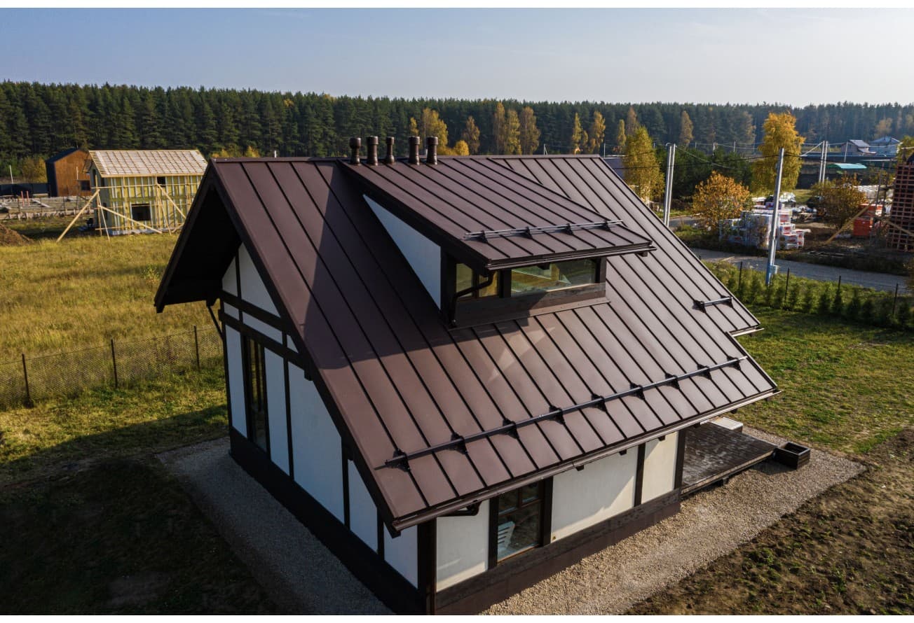 Кликфальц Grand Line 0,5 Drap с пленкой на замках RAL 8017 шоколад