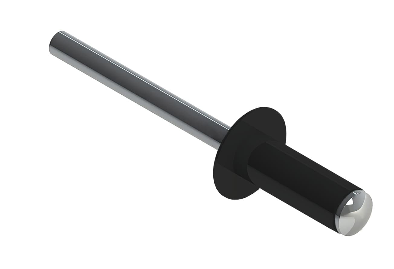 Заклёпка вытяжная Daxmer 4,0х10 RAL 9005 (750шт) сталь/сталь