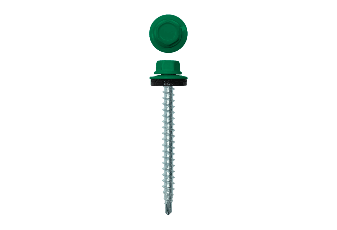 Саморез кровельный 4,8х50 (150шт) сверло №1 RAL 6029