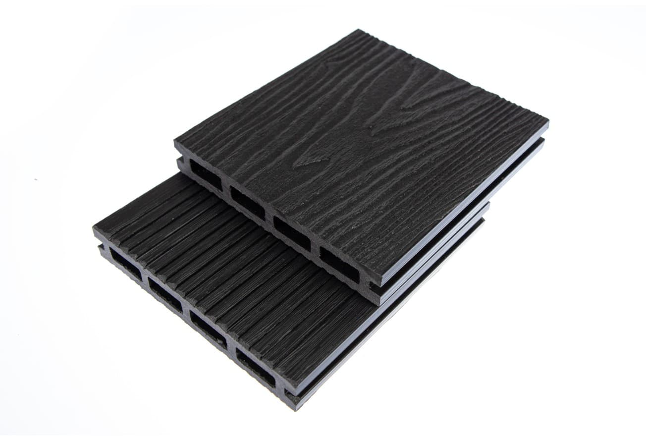 Террасная доска ДПК Grand Line 140мм 3D Дерево (Wood) графит 4м