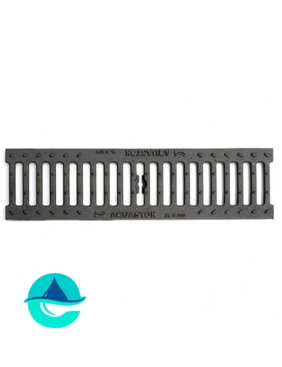 Решетка чугунная щелевая АКВАСТОК Norma DN100 В125 500х136х15 31013B в Первоуральске