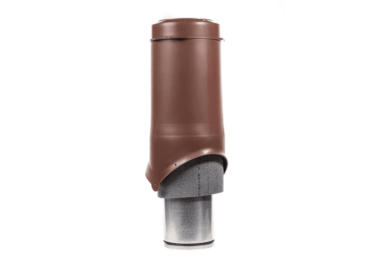 Выход вентиляции Krovent Pipe-VT 125 изолированный коричневый