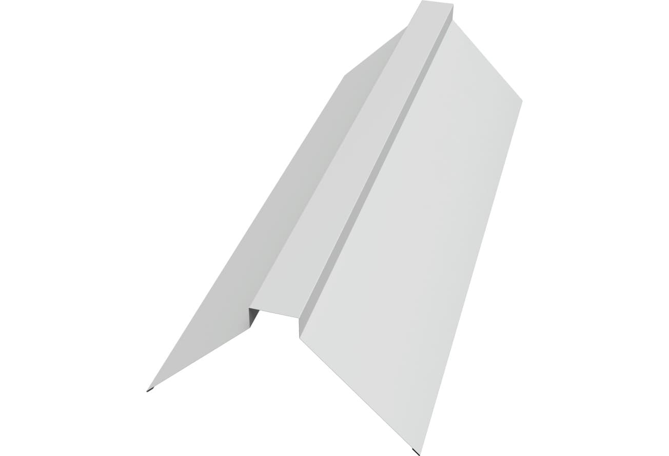 Планка конька плоского 115х30х115 Grand Line 0,45 Drap ТХ RAL 7047 телегрей 4 (2м)
