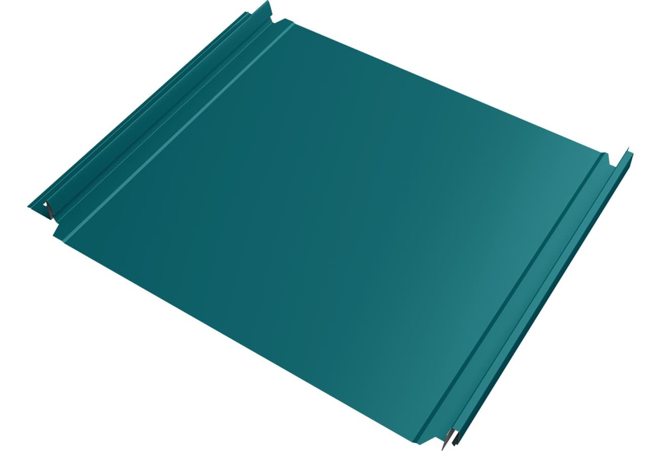 Кликфальц Double Pro Grand Line 0,45 ПЭ с пленкой на замках RAL 5021 водная синь