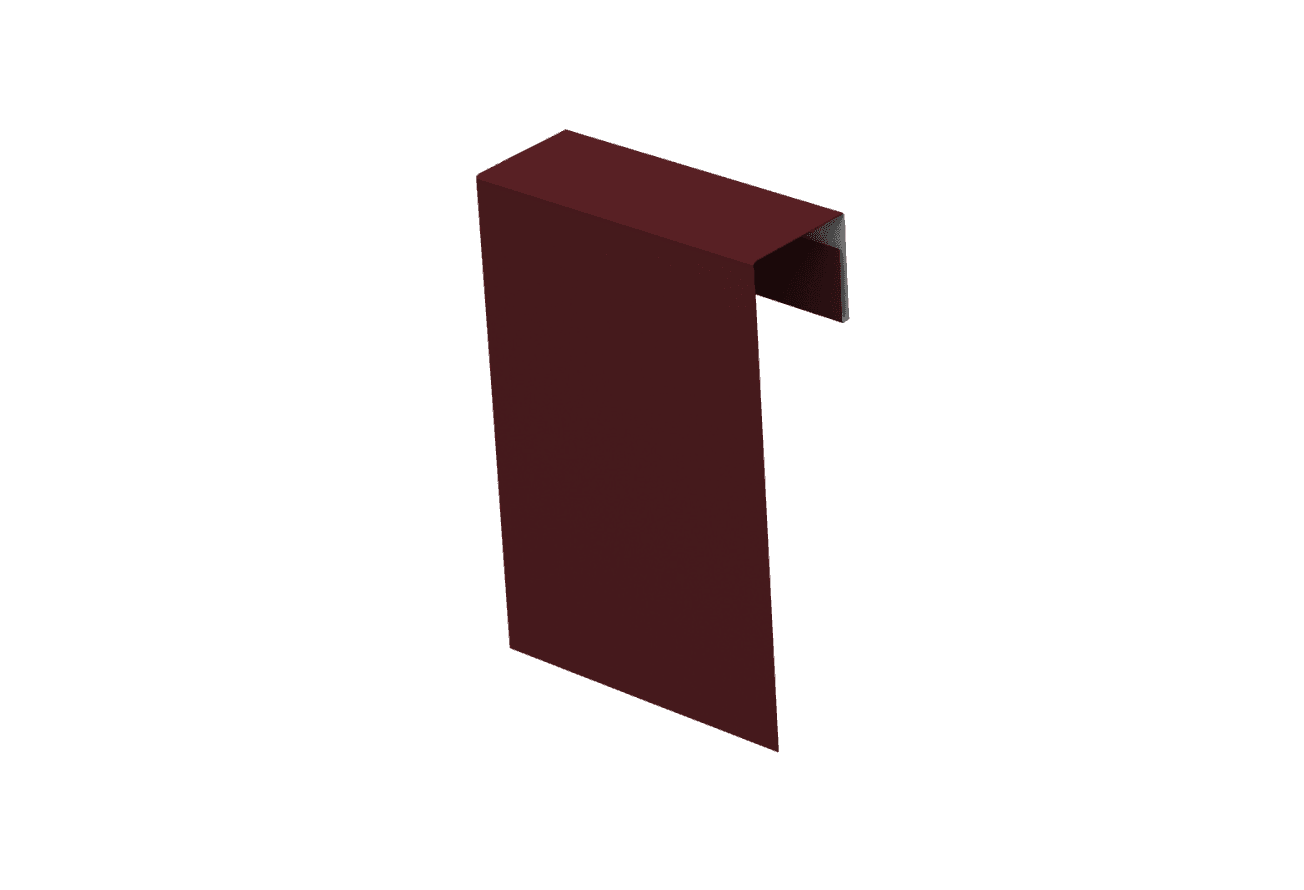 Соединительный профиль фибросайдинга Grand Line 0,45 Drap RAL 3005 красное вино (2м)