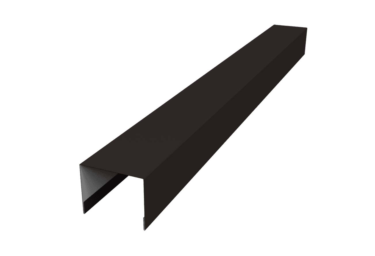 Крышка для забора жалюзи Палермо Grand Line 0,45 Drap ТХ RAL 9005 черный (2,5м)