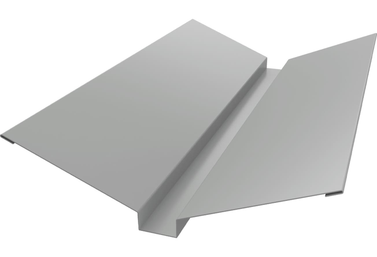 Планка ендовы верхней 115х30х115 Grand Line 0,45 Drap ТХ RAL 7047 телегрей 4 (2м)