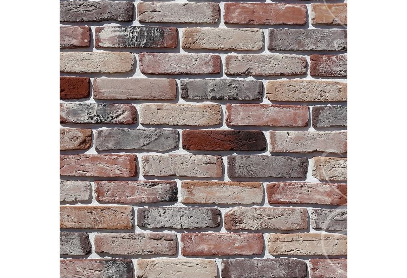 Рядовая плитка White Hills Design Берн брик, тычок 398-91 с расшивкой 1,2 см