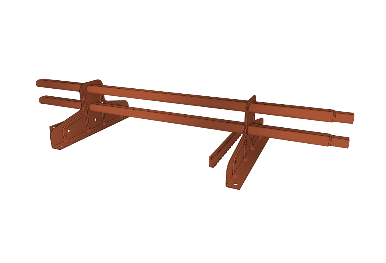 Снегозадержатель трубчатый для фальца Премиум d 45х25 RAL 8004 (1м) оцинкованный