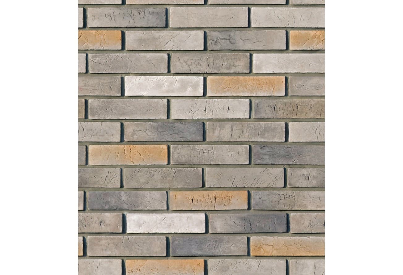 Рядовая плитка White Hills Терамо брик 350-80 с расшивкой 1,2 см