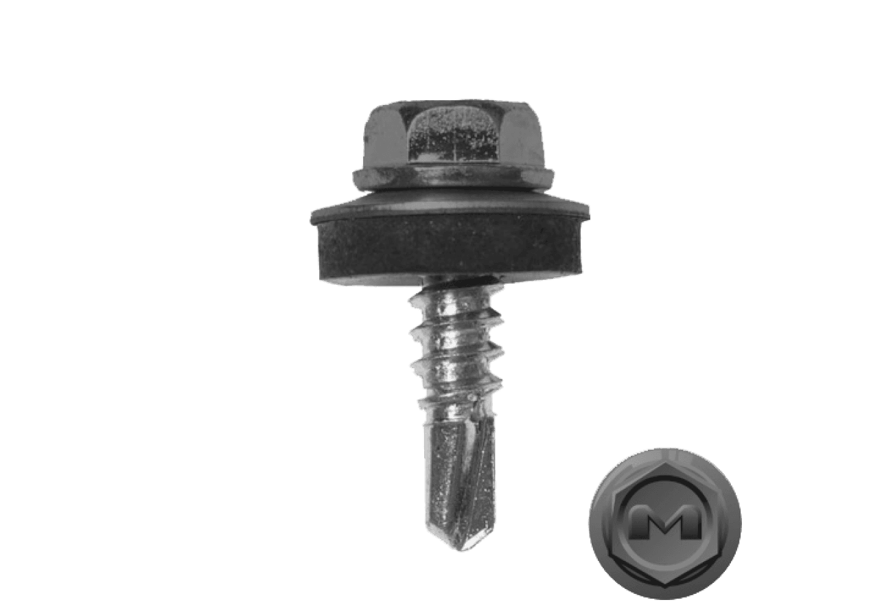 Саморез по металлу Daxmer 5,5х19 RAL 7004 (250) сверло №3