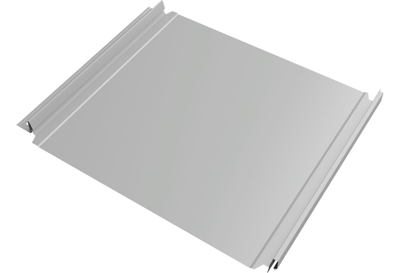 Кликфальц Double Pro Grand Line 0,45 Drap ТХ с пленкой на замках RAL 7047 телегрей 4