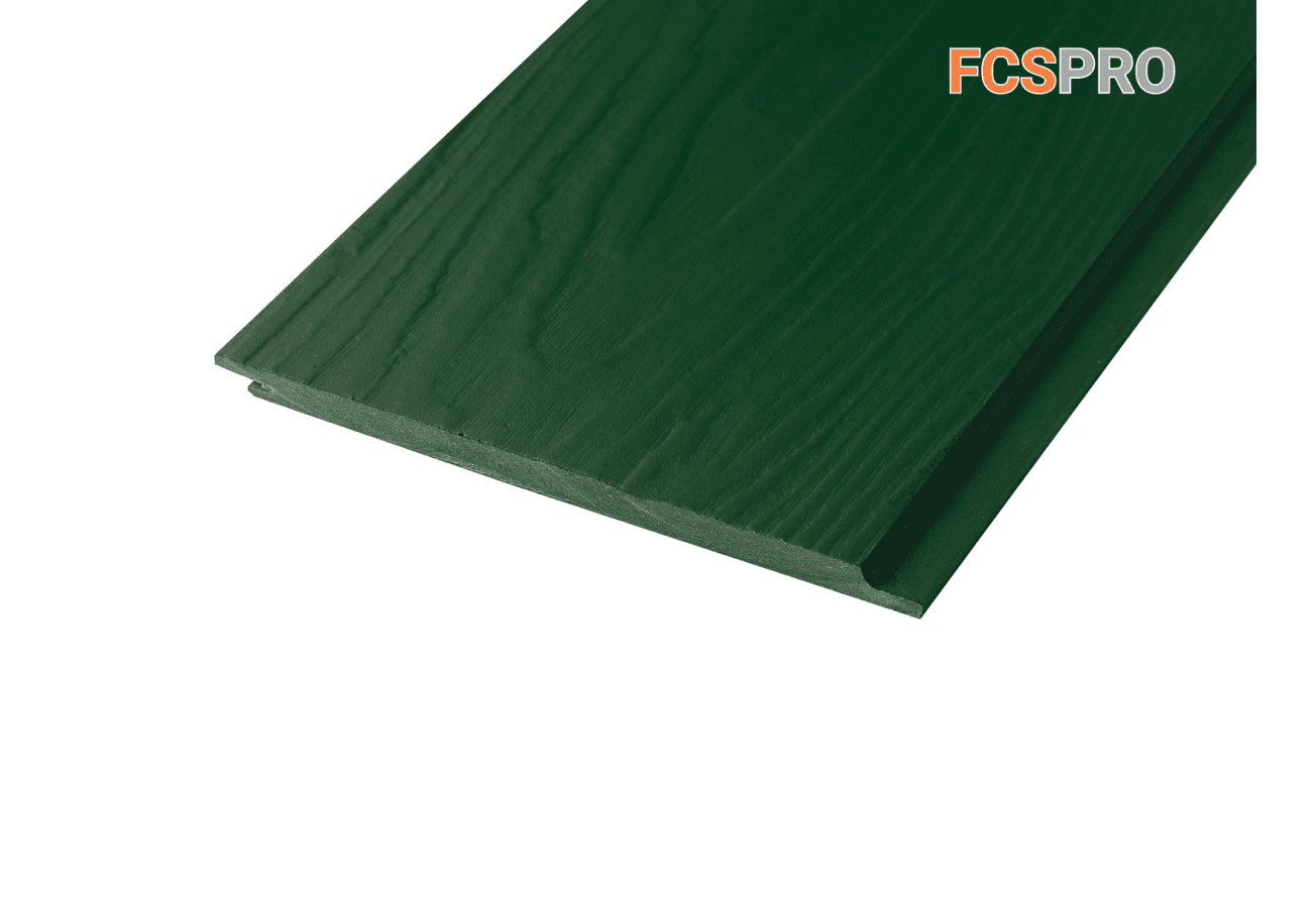 Фиброцементный сайдинг 190х10мм FCSPRO Wood Click F31 зеленый океан (3м)