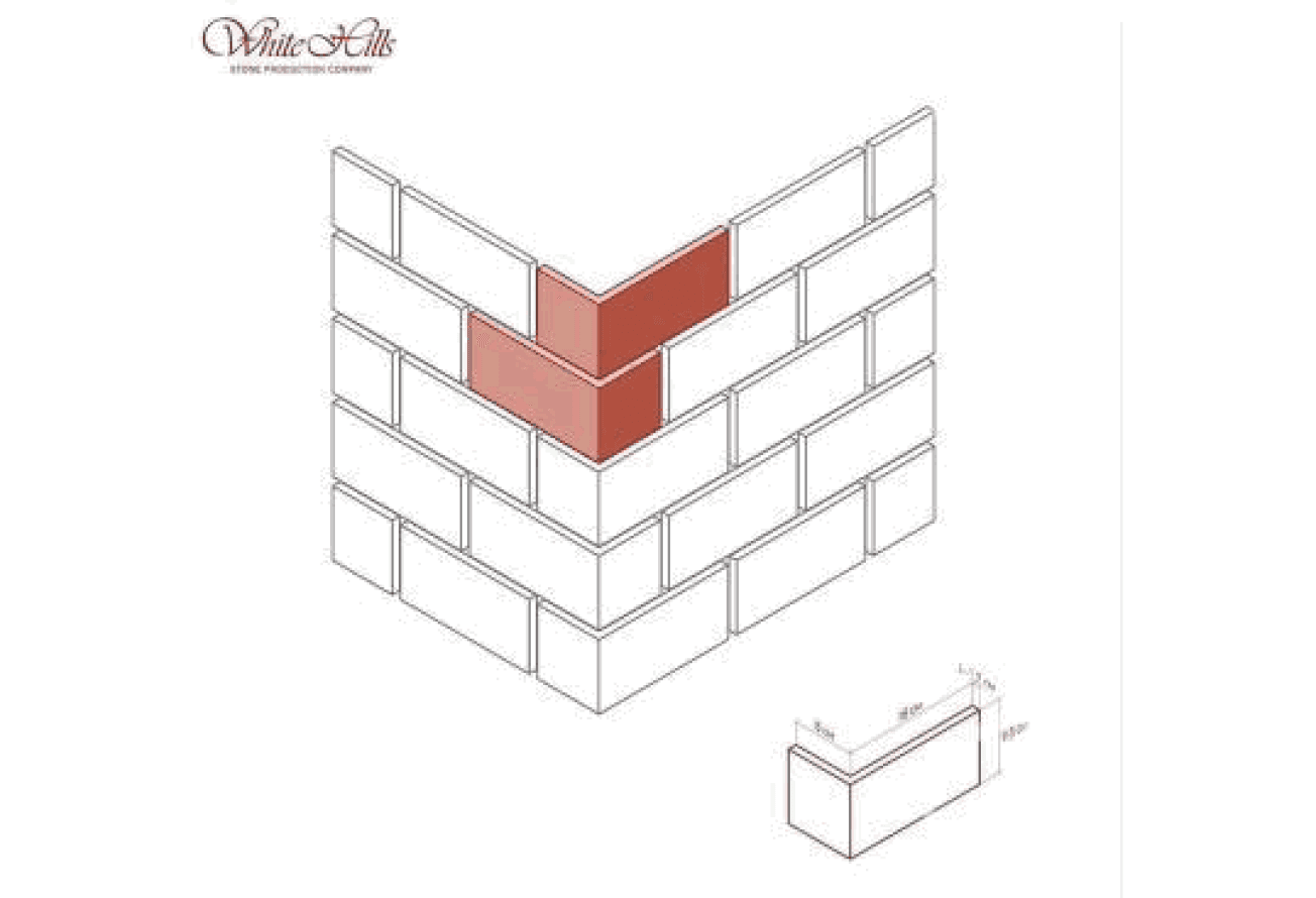 Угловой элемент White Hills Торре Бьянка 447-45 c расшивкой 1,2см
